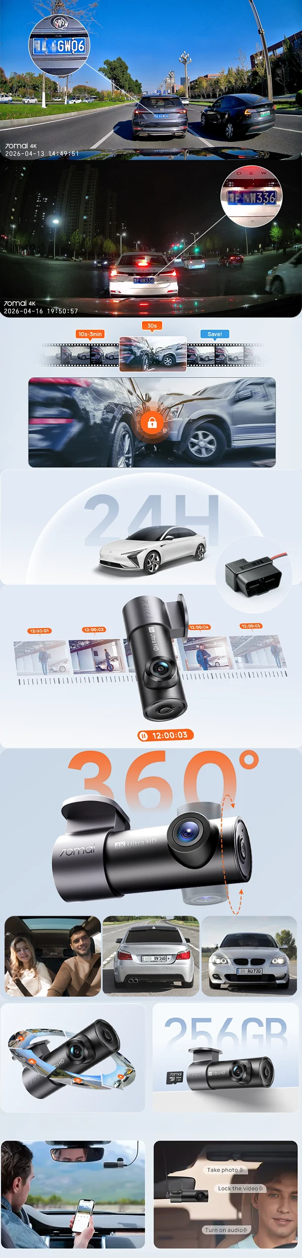 70mai M310 Plus 4K – autokamera, která zaznamenává každý detail v křišťálově čisté 4K kvalitě