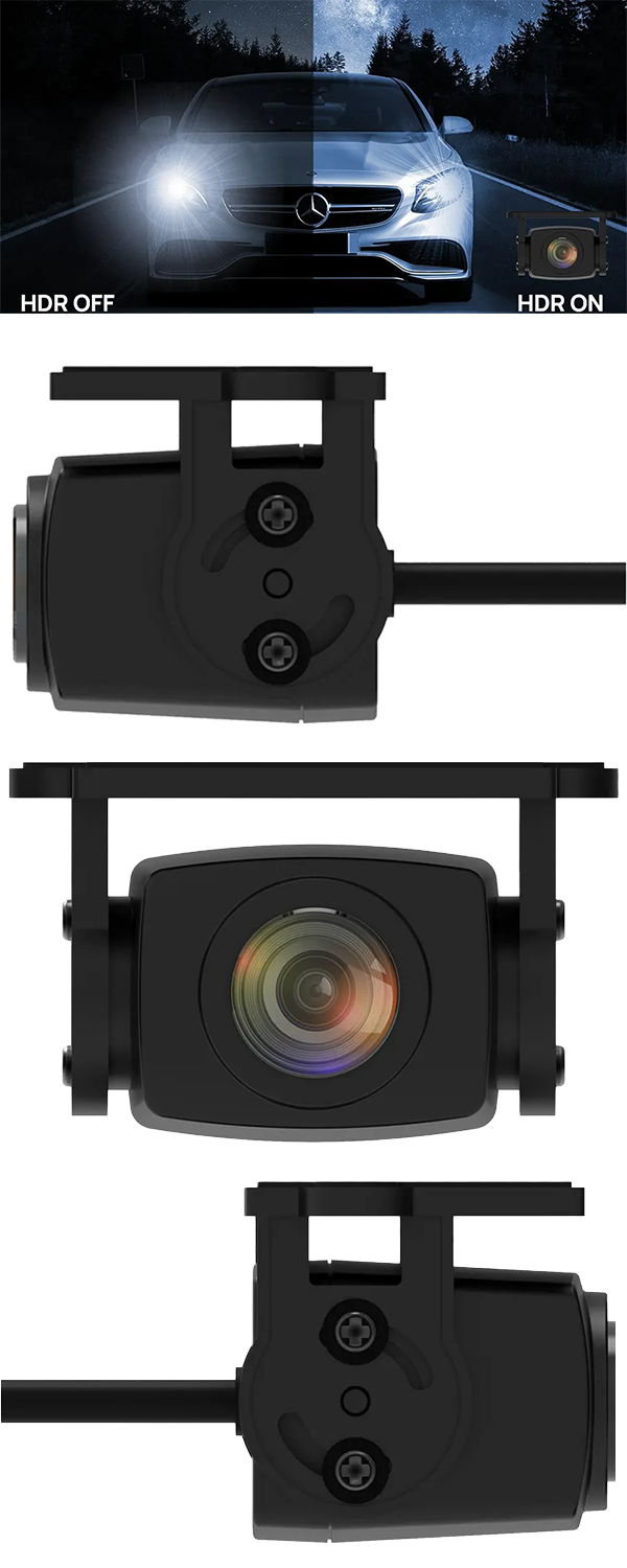 1080P HDR externí couvací kamera – montáž nad registrační značku